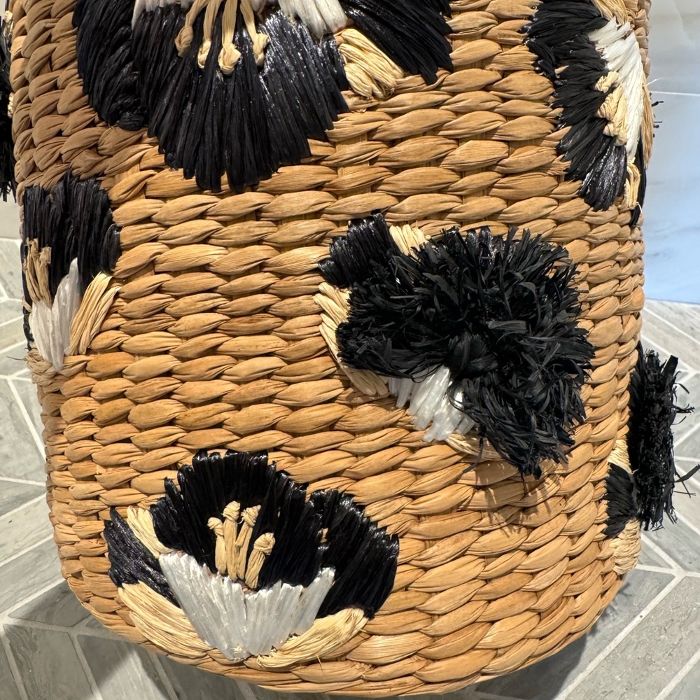 Aranaz straw tassel bucket bag - Picture 10 of 12